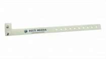 Valge plastikpael mitmevärvilise trükiga